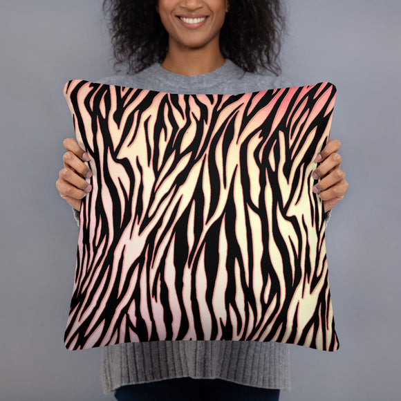 'Black & Yellow Zebra Print' Pillow